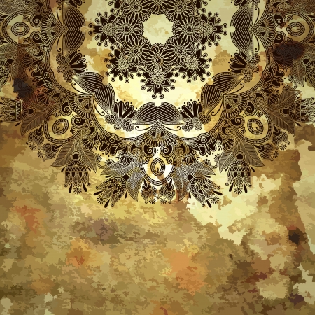 flower design on grunge backgroundのイラスト素材