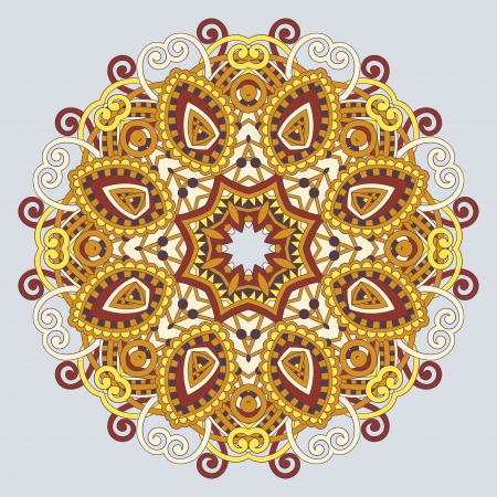 Circle ornament, ornamental round laceのイラスト素材