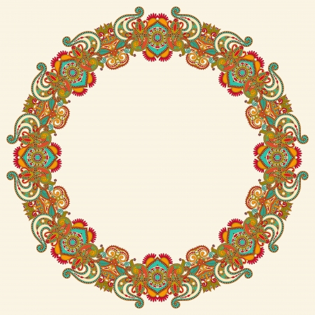 Circle ornament, ornamental round laceのイラスト素材