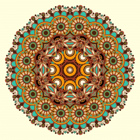 Circle ornament, ornamental round laceのイラスト素材