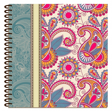 design of spiral ornamental notebook coverのイラスト素材