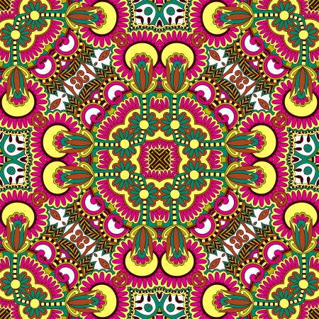 Traditional ornamental floral paisley bandanna. Ornament seamless backgroundのイラスト素材