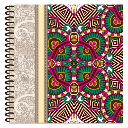 design of spiral ornamental notebook coverのイラスト素材