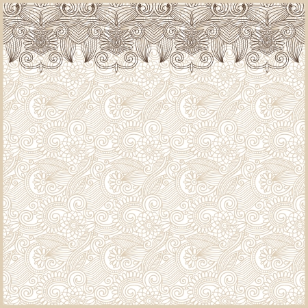 ornate floral background with ornament stripeのイラスト素材