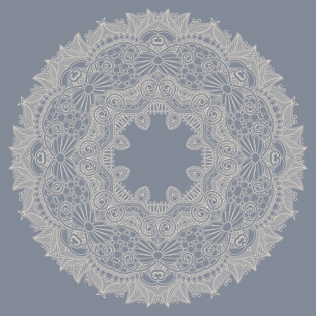 Circle ornament, ornamental round laceのイラスト素材