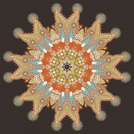 Circle ornament, ornamental round lace のイラスト素材