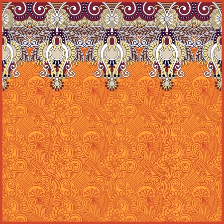 ornate floral background with ornament stripeのイラスト素材