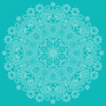 Circle ornament, ornamental round laceのイラスト素材