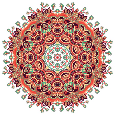 Circle ornament, ornamental round laceのイラスト素材