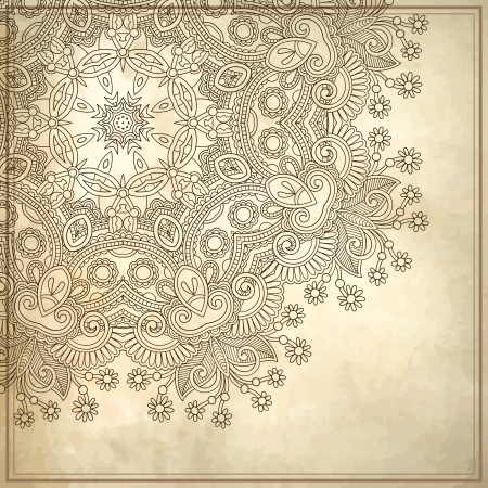 flower design on grunge backgroundのイラスト素材