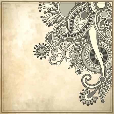 flower design on grunge backgroundのイラスト素材