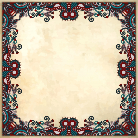 flower frame design on grunge backgroundのイラスト素材