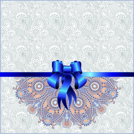Holiday background with blue ribbon のイラスト素材