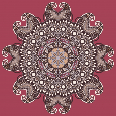 Circle ornament, ornamental round laceのイラスト素材