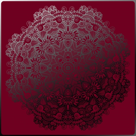 Circle ornament, ornamental round laceのイラスト素材