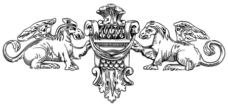 Series - The reliefs of the 19th century Kiev buildings (Ukraine) drawn by me (ink, stylus)のイラスト素材