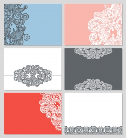collection of modern ornamental business card templateのイラスト素材