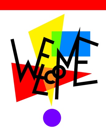 original modern hand lettering composition WELCOMEのイラスト素材