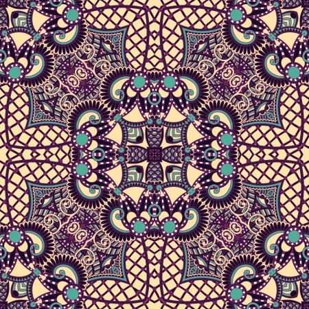 Traditional ornamental floral paisley bandanna. You can use this pattern in the design of carpet, shawl, pillow, cushionのイラスト素材