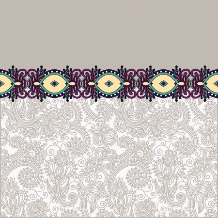 ornate floral background with ornament stripeのイラスト素材
