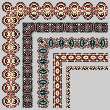 floral vintage frame design. Vector set. All components are easy editableのイラスト素材