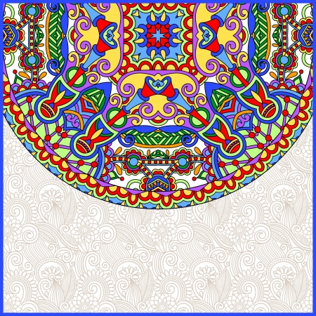 ornamental template with circle floral backgroundのイラスト素材