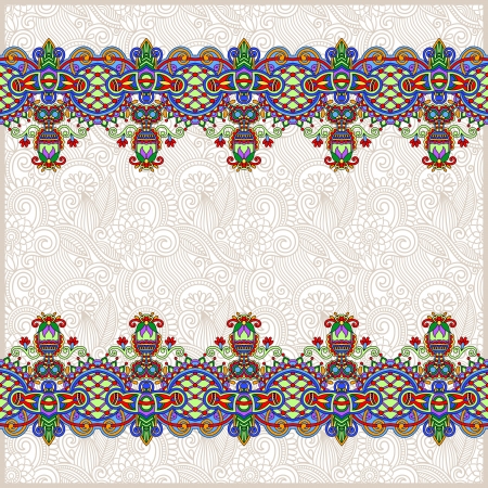 ornate floral background with ornament stripeのイラスト素材