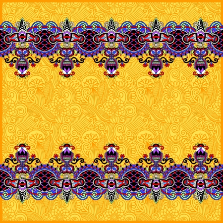 ornate floral background with ornament stripeのイラスト素材
