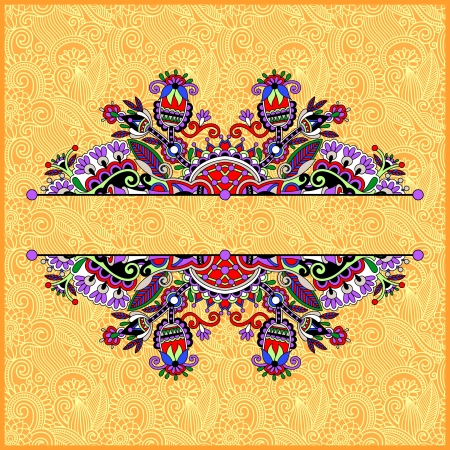 vintage floral ornamental template on flower backgroundのイラスト素材