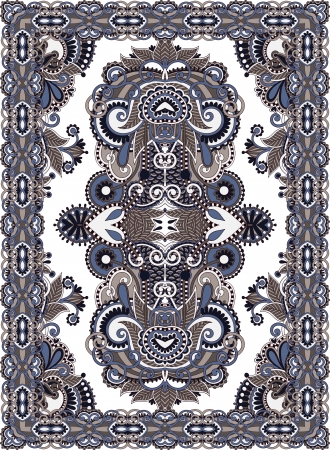 Ukrainian Oriental Floral Ornamental Seamless Carpet Designのイラスト素材