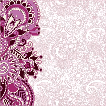 Ornamental floral pattern with place for your greetings, invitations, announcements in flower backgroundのイラスト素材