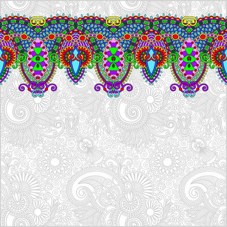 ornate floral background with ornament stripeのイラスト素材