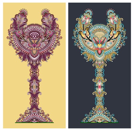 abstract decorative ethnic ornamental floral tree, vector illustrationのイラスト素材