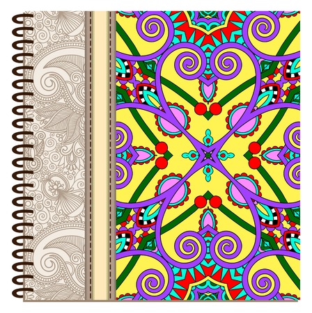 design of spiral ornamental notebook cover, vector illustrationのイラスト素材