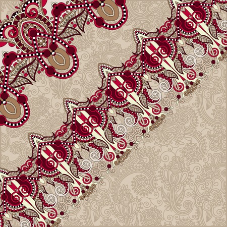 ornamental background with flower ribbon, stripe pattern, greeting card, vector illustrationのイラスト素材