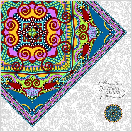 unusual floral ornamental template with place for your text, oriental vintage pattern for invitation party card, brochure design, postcard, packing, book cover, vector illustrationのイラスト素材