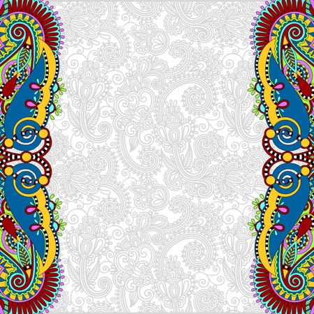 unusual floral ornamental template with place for your text, oriental vintage pattern for invitation party card, brochure design, postcard, packing, book cover, vector illustrationのイラスト素材