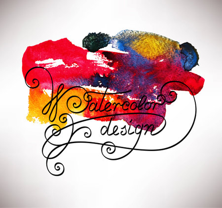 abstract hand drawn watercolor background, aquarelle colorful texture, decoration design element, vector illustrationのイラスト素材