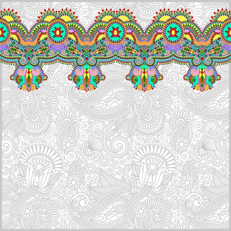 ornamental background with flower ribbon, stripe pattern, greeting card, vector illustrationのイラスト素材