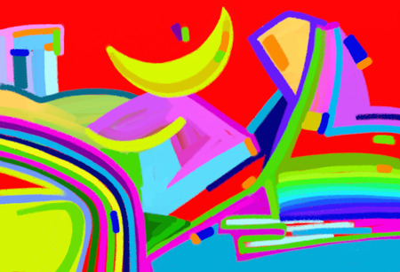 original digital art abstract colorful composition, vector backgroundのイラスト素材