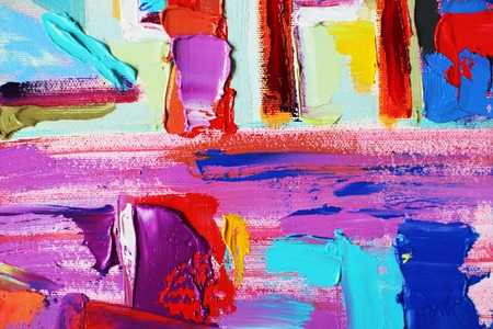 original abstract element of oil painting on canvasの写真素材