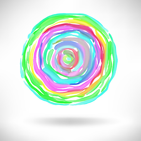 abstract watercolor splash design element, handmade vector illustrationのイラスト素材