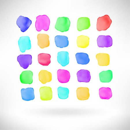 abstract watercolor splash design element, handmade vector illustrationのイラスト素材