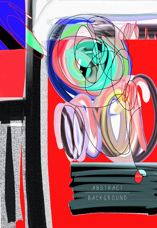 original artistic abstract creative universal design, you can use this artwork print in interior, page decoration, packing, poster, card, invitation, placard, brochure, flyer, book, vector imageのイラスト素材