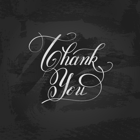 modern calligraphy thank you handwritten letteringのイラスト素材