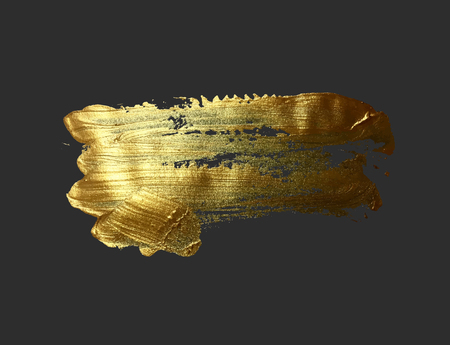 hand drawing gold brush strokeのイラスト素材