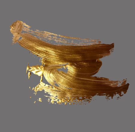 hand drawing gold brush strokeのイラスト素材