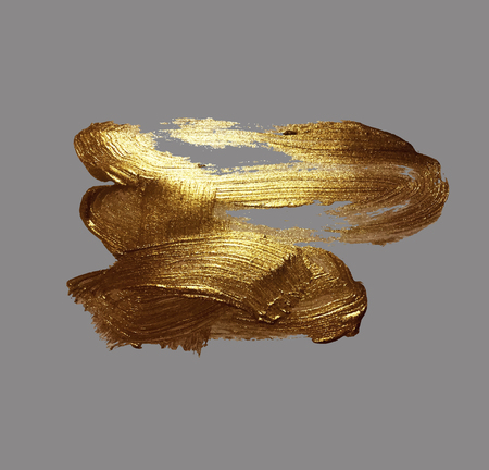 hand drawing gold brush strokeのイラスト素材