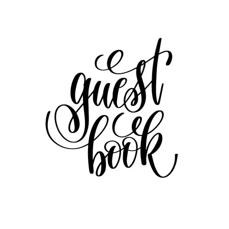 guest book hand lettering romantic quoteのイラスト素材