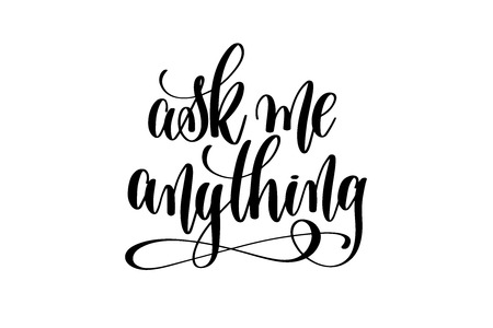 Ask Me Anything Hand Lettering For Your Blog Online Shop Tag And